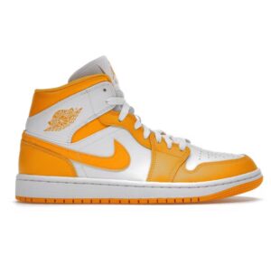 Jordan 1 mid blanco university dorado