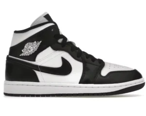 Jordan 1 mid en blanco y negro panda