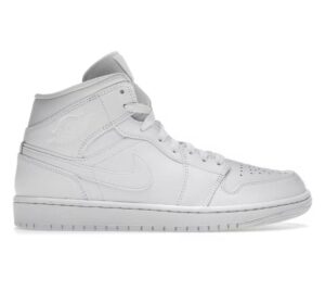 Jordan 1 mid blanco monocromático